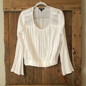 Express Bohemian Style White Blouse